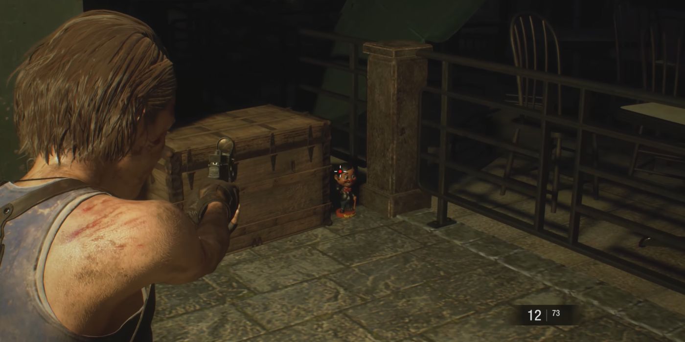 Resident Evil 3 Screenshot Of Charlie Doll In Clock Tower Plaza Area