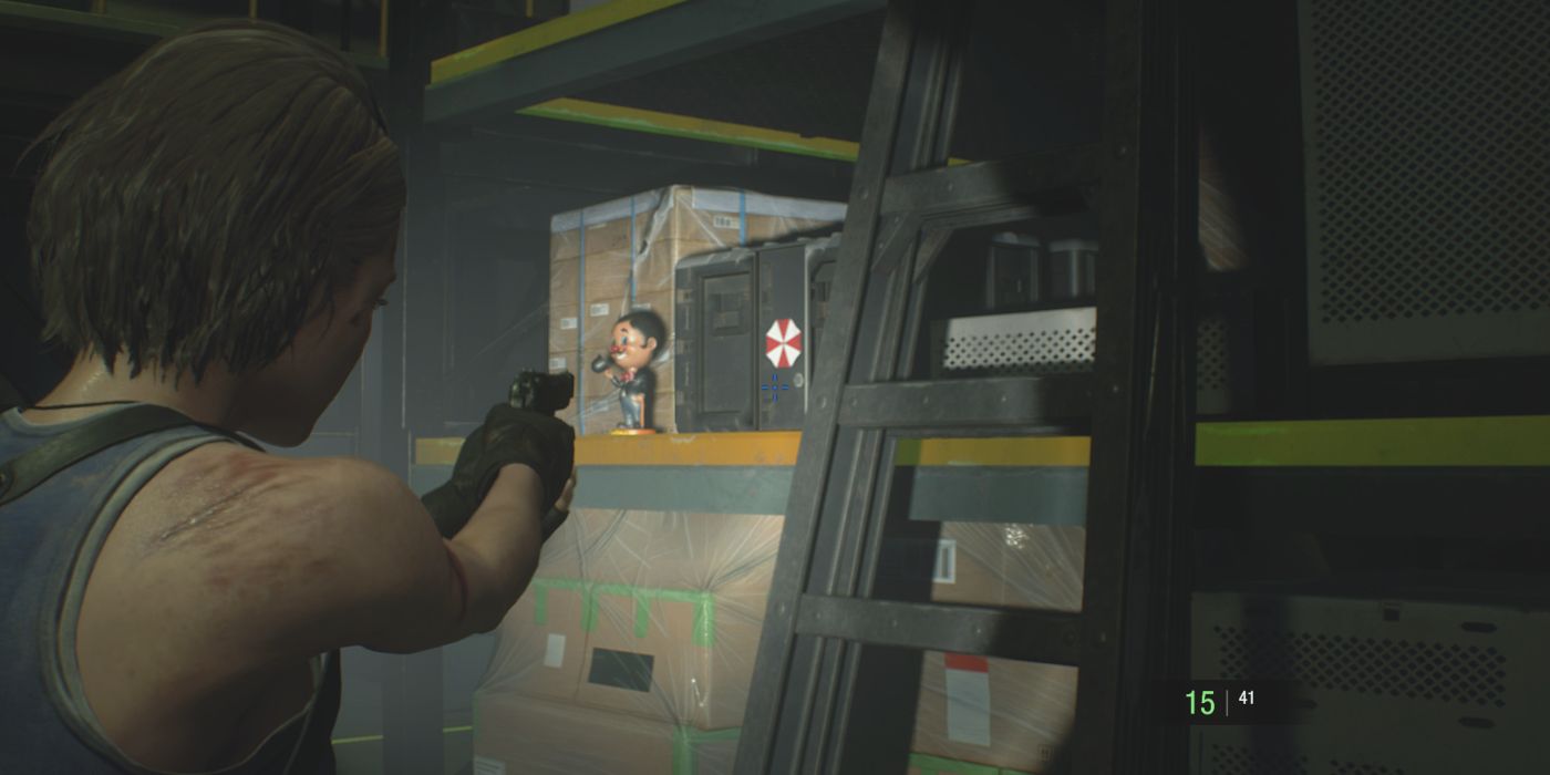 Resident Evil 3 Screenshot Of Charlie Doll In Warehouse