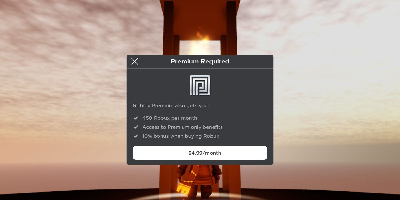 Roblox Premium Modal