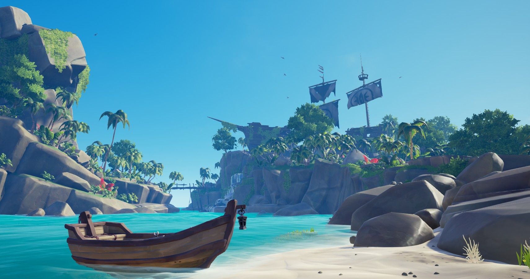 Rowboat in Sea of Thieves