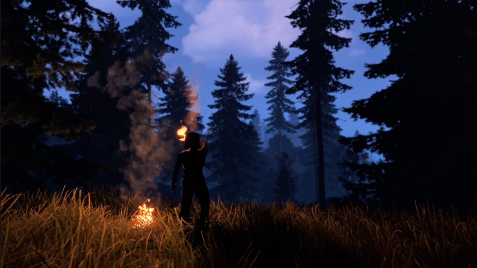 Rust Night Torch Forest Campsite