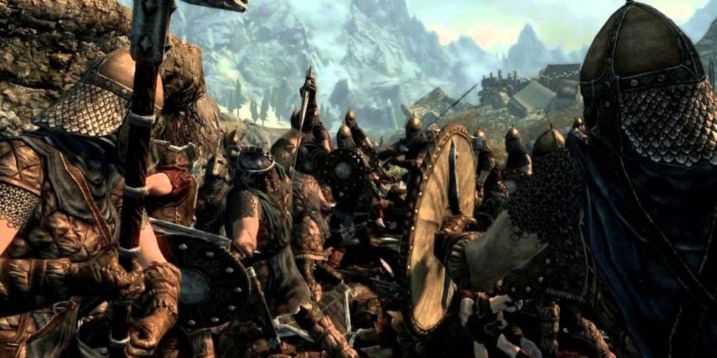 This Skyrim Mod Makes The Civil War Feel That Much More Epic   Skyrim Civil War Fight Cropped 