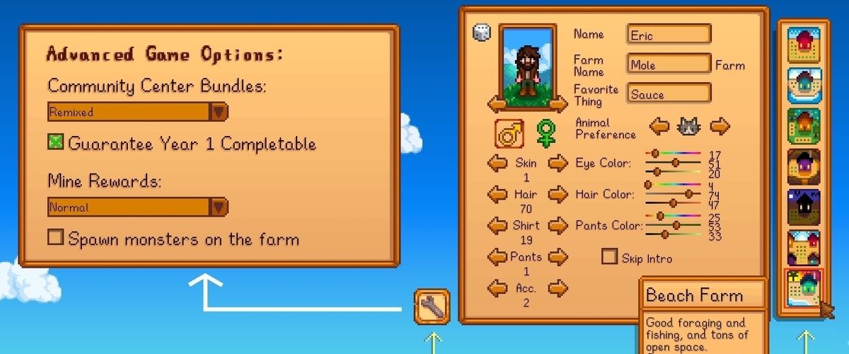 Stardew Valley Advanced Options