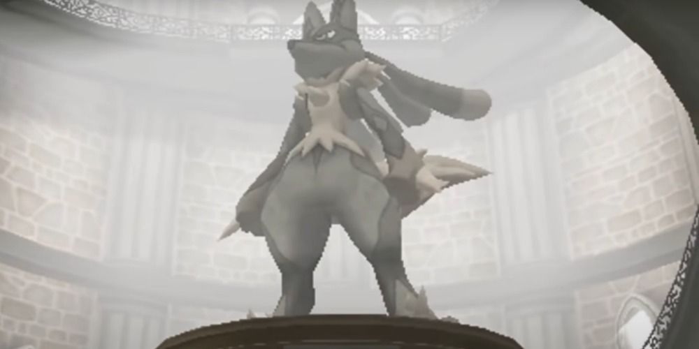 Lucario statue tower of mastery
