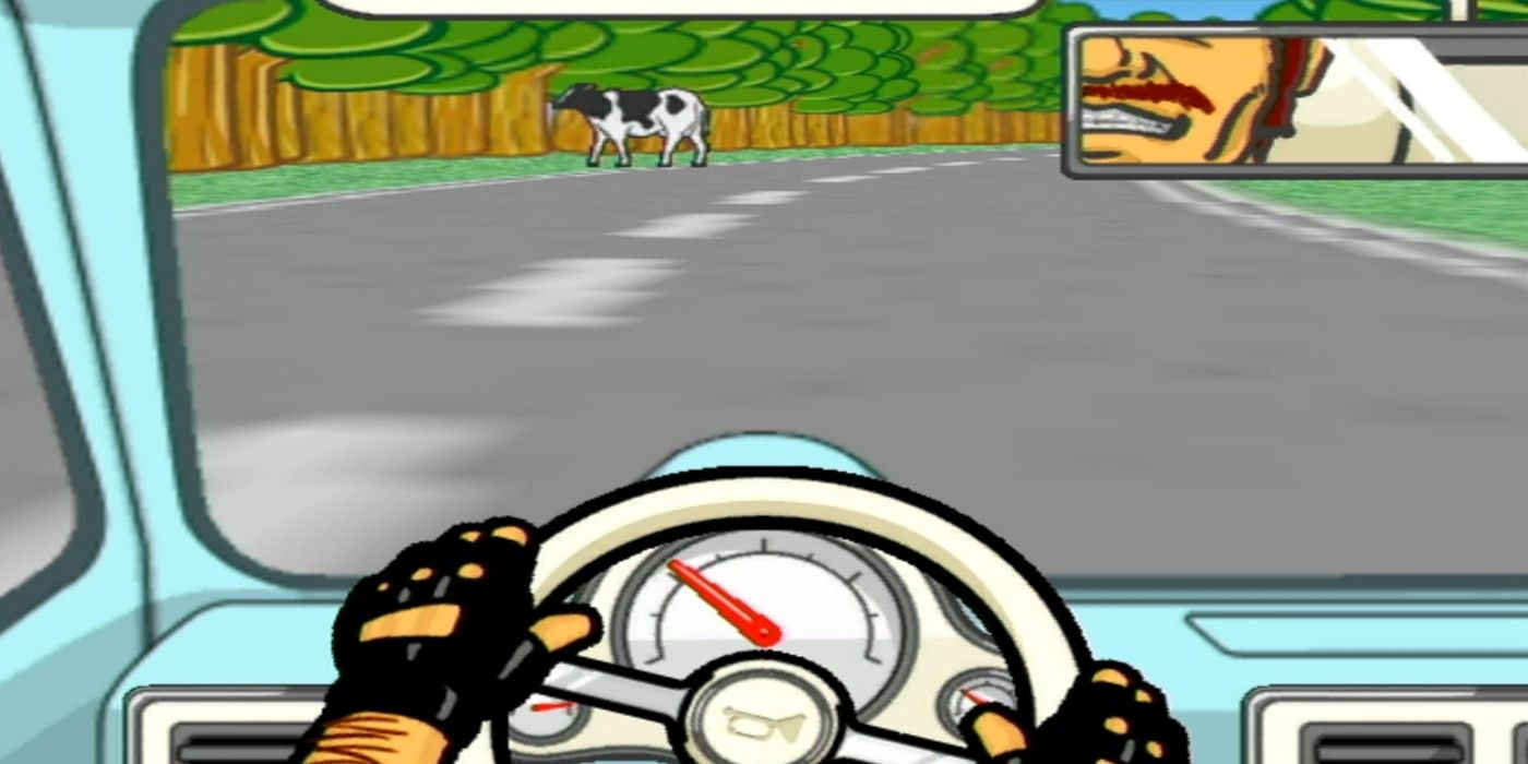 Warioware Smooth Moves Wii driving minigame