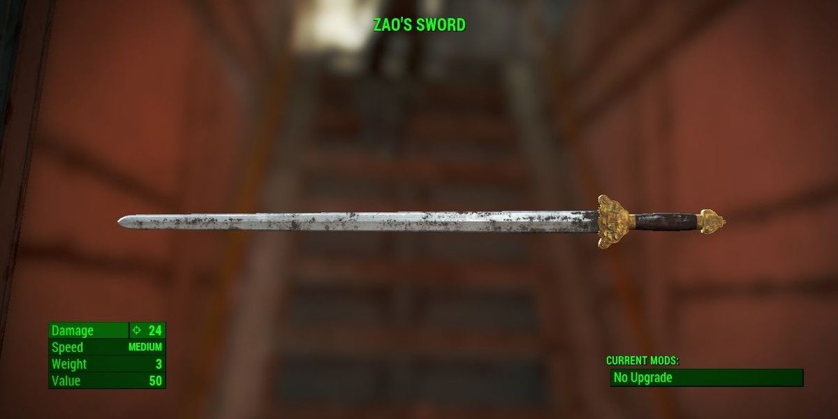 Zao's Sword bladed melee weapon Fallout 4