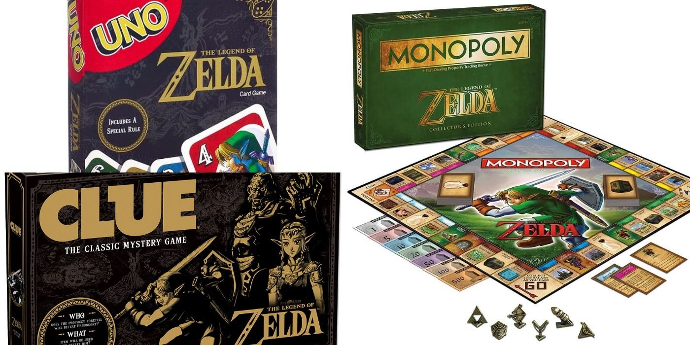 Zelda Clue, Monopoly, Uno