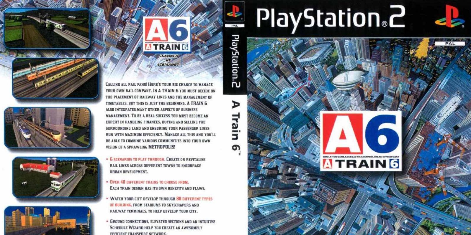 part of the front and back boxart for a-train 6
