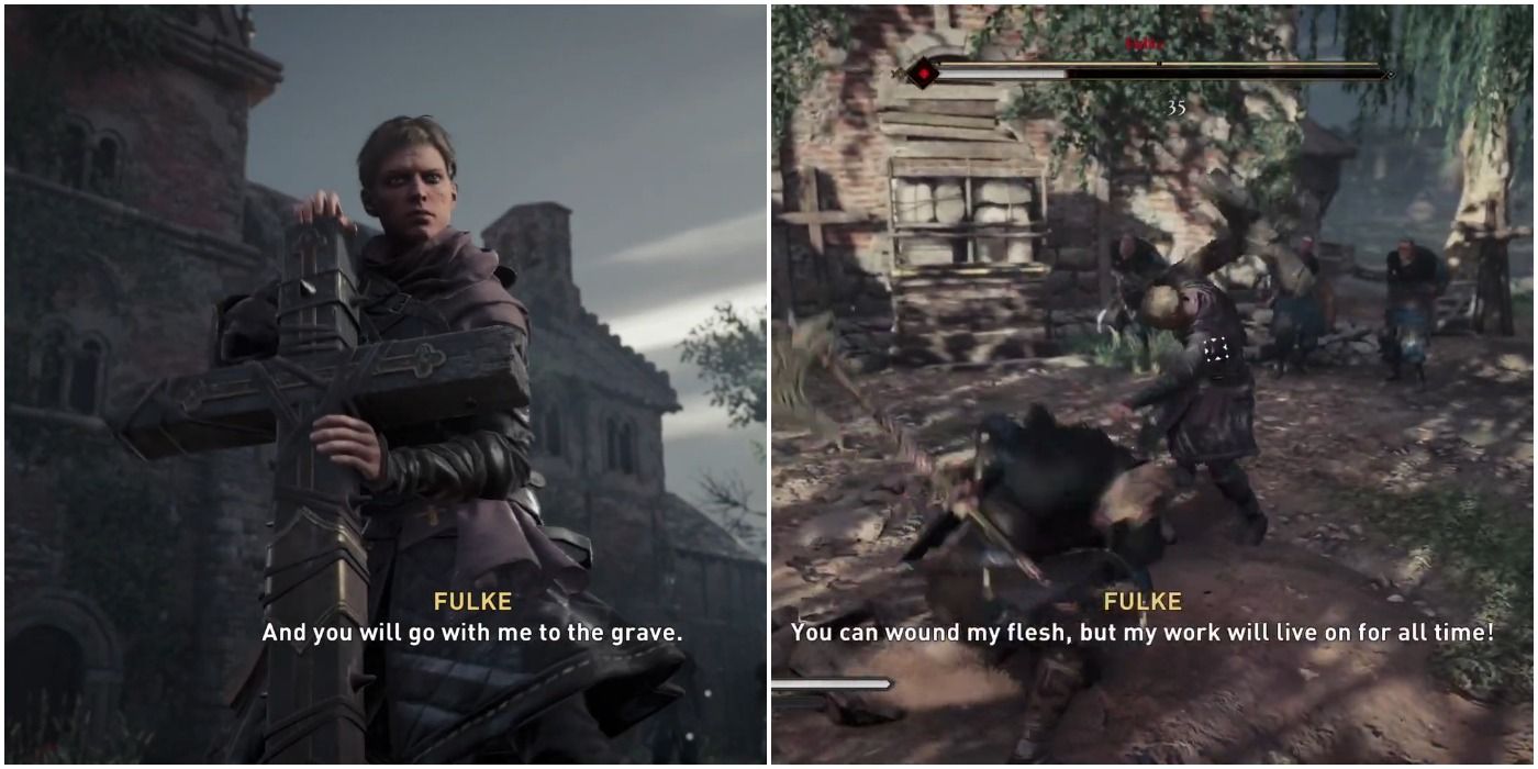 Fulke with the cross in Assassin's Creed Valhalla