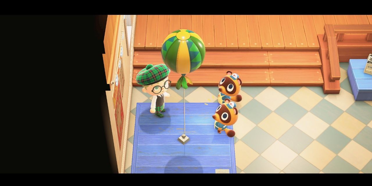 screenshot of player seeing a festivale balloon lamp in Nook's Cranny