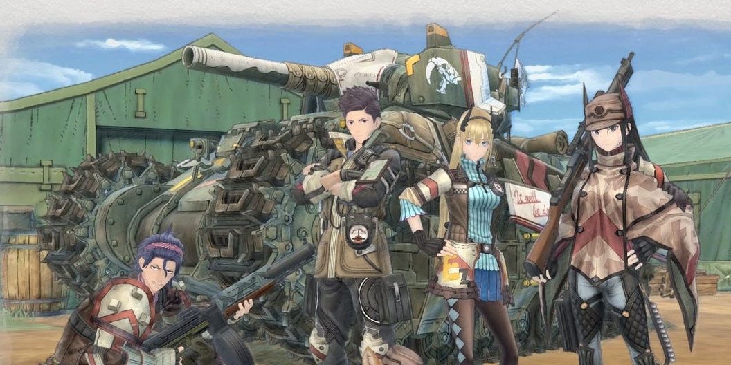 Squad E from Valkyria Chronicles 4 posed together