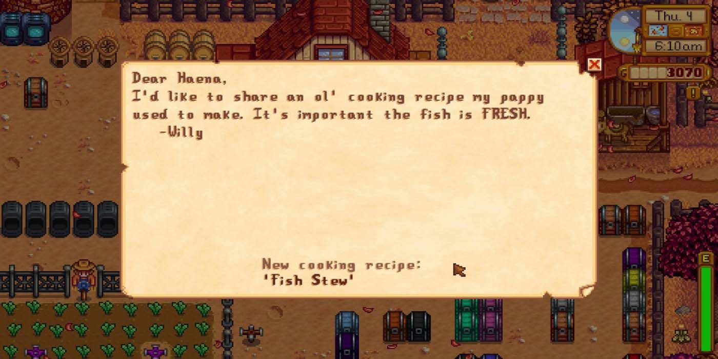 Check the fishing food buff duration before you cook it : r/StardewValley