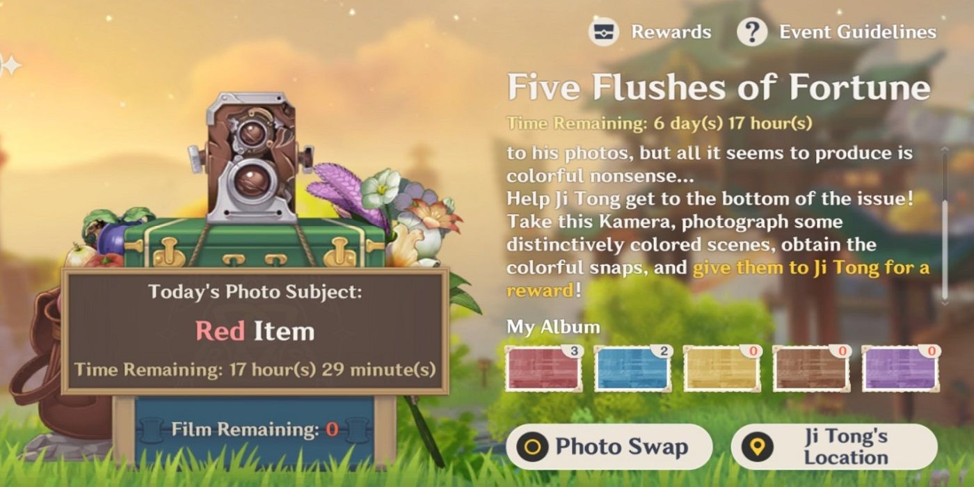 five flushes of fortune event