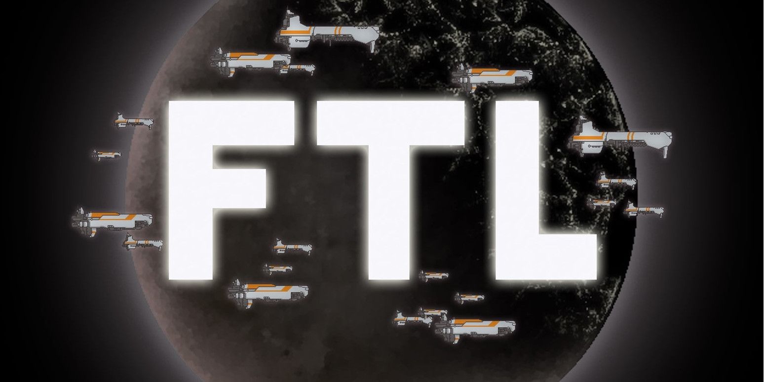 FTL logo with ships around
