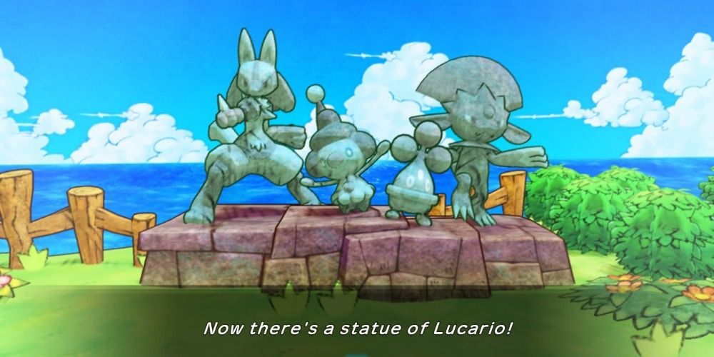 pokemon mystery dungeon lucario statue