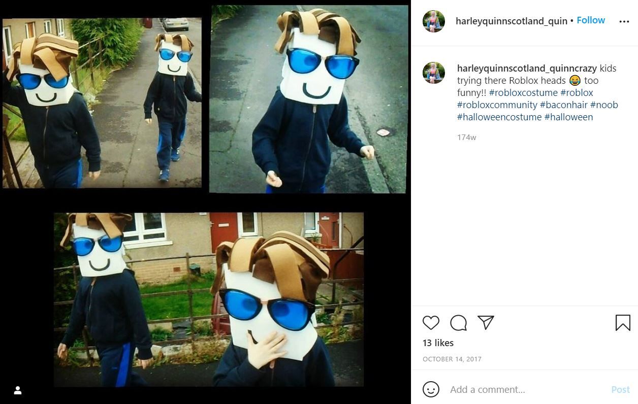 Roblox cosplay on Instagram by harleyquinnscotland_quinncrazy