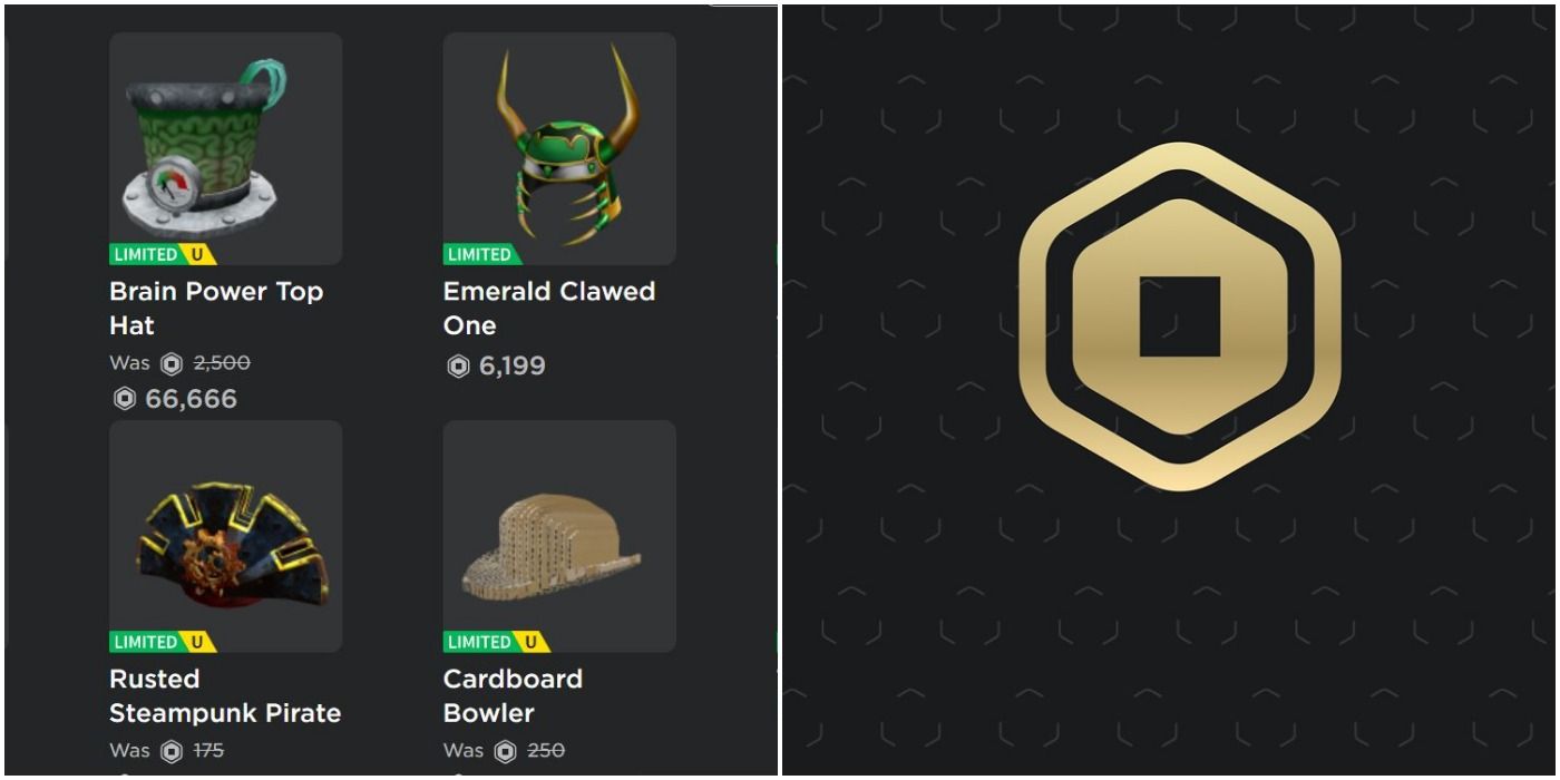 Limited items and Robux in Roblox