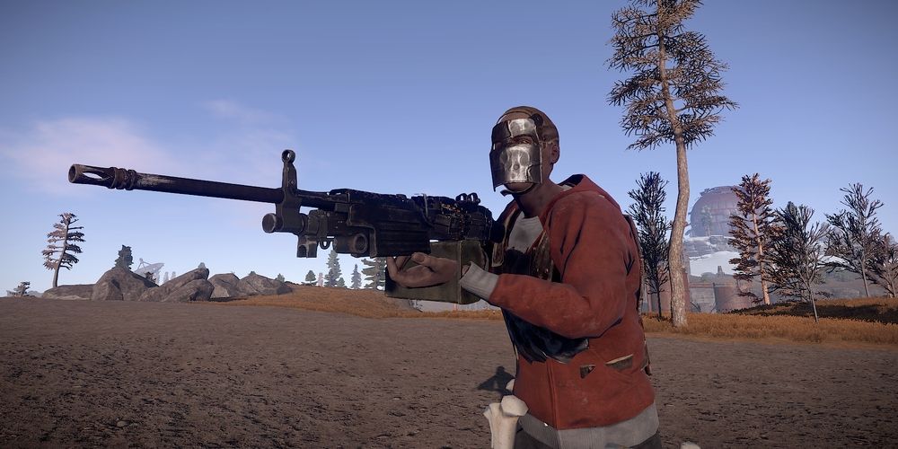 A screenshot of a player using the LMG