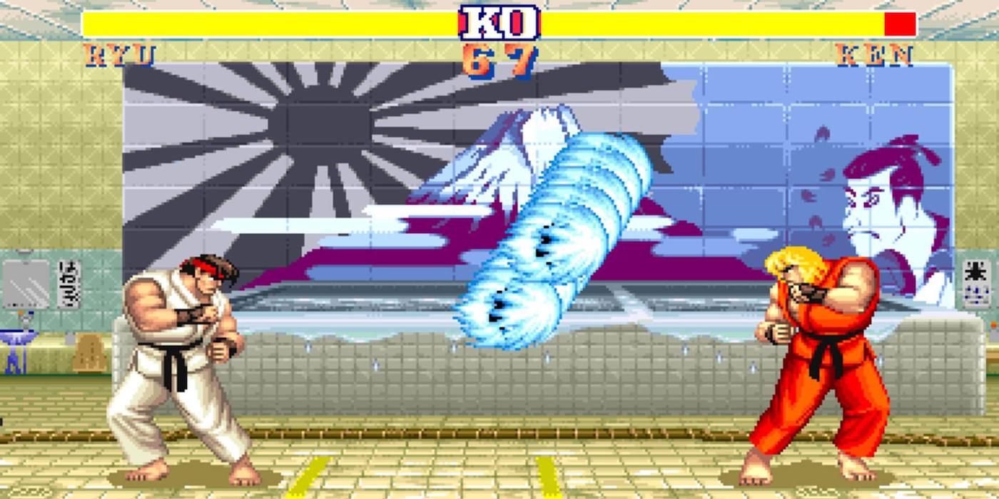 street fighter 2 ken and ryu fighting