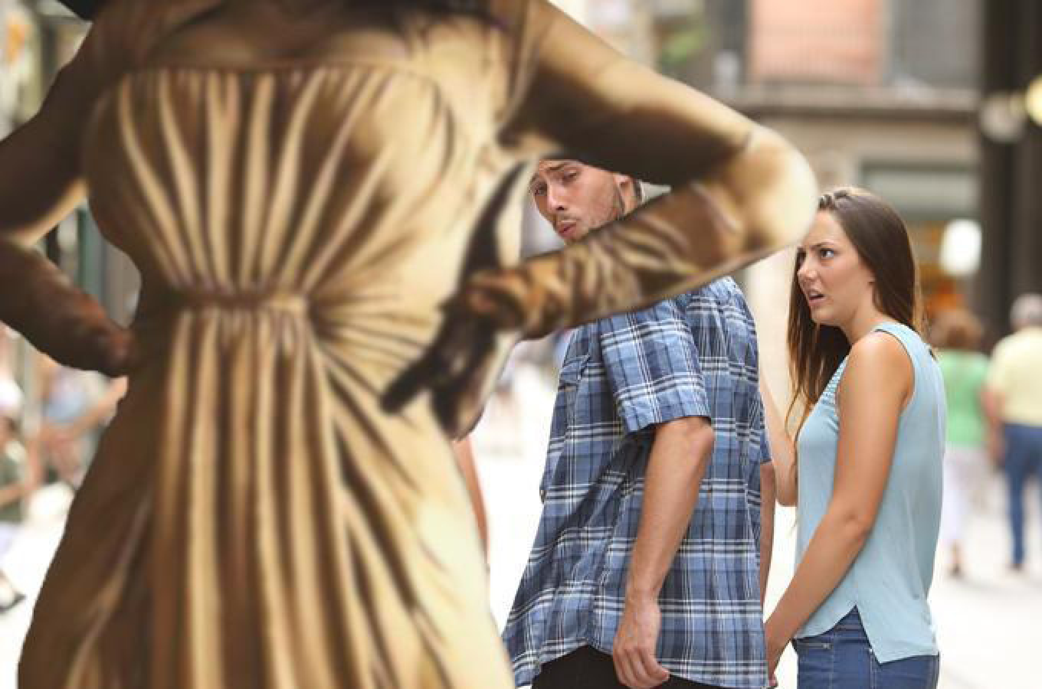 looking at other woman meme