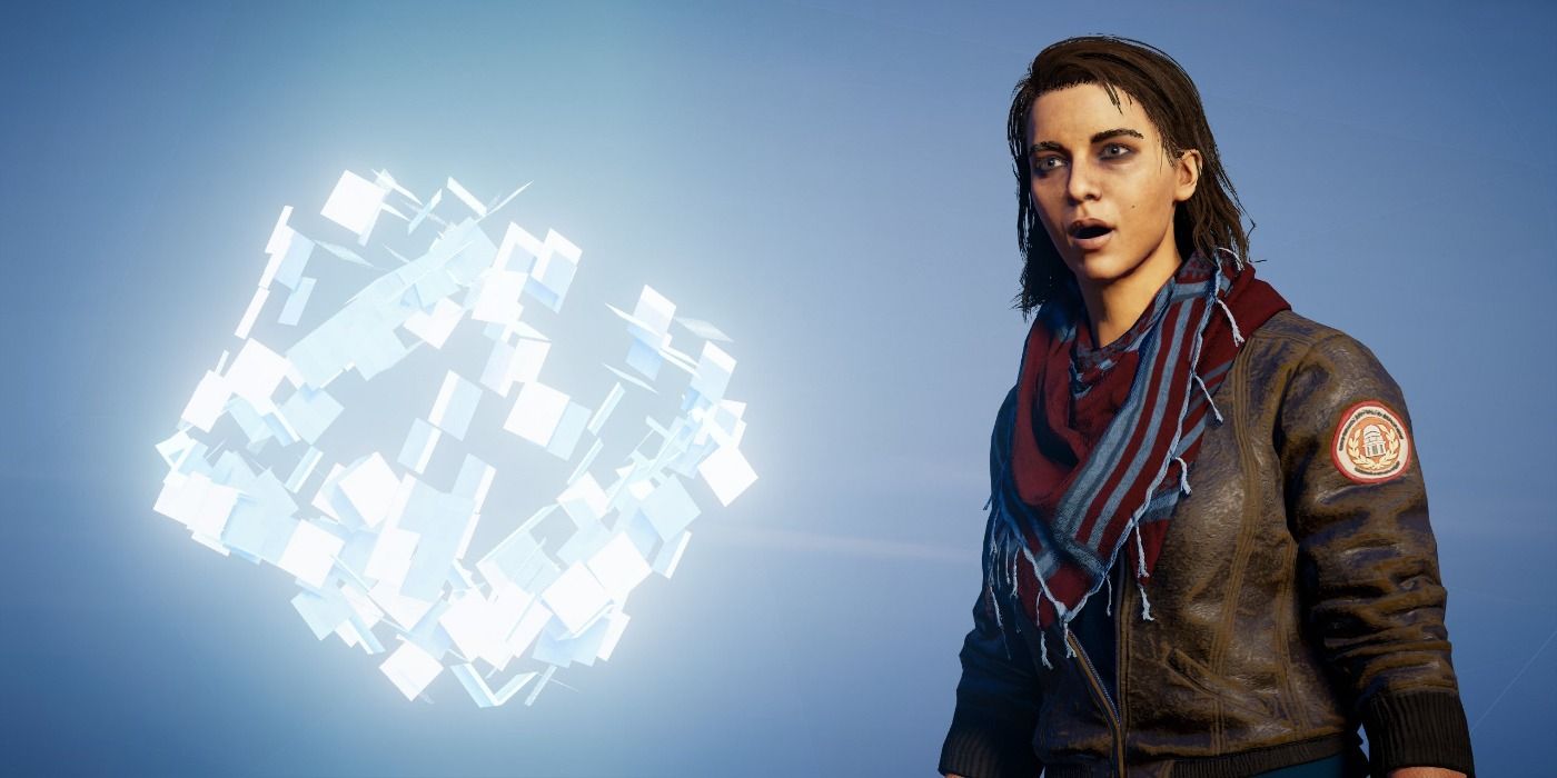 Layla inside the animus system in Assassin's Creed