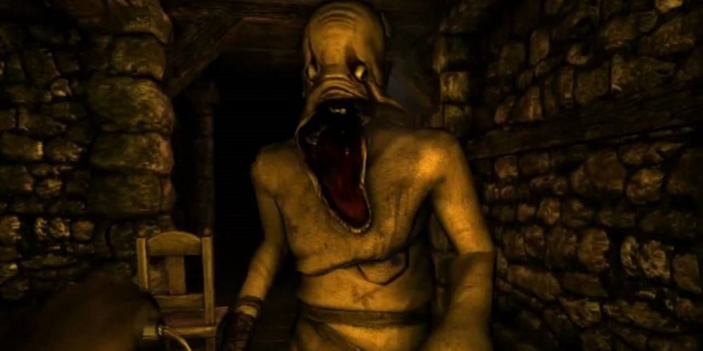 A monster from Amnesia: The Dark Descent.