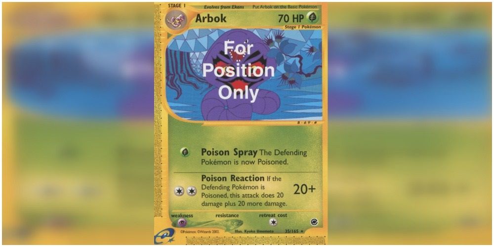 Arbok For Position Only Pokémon TCG Error Card