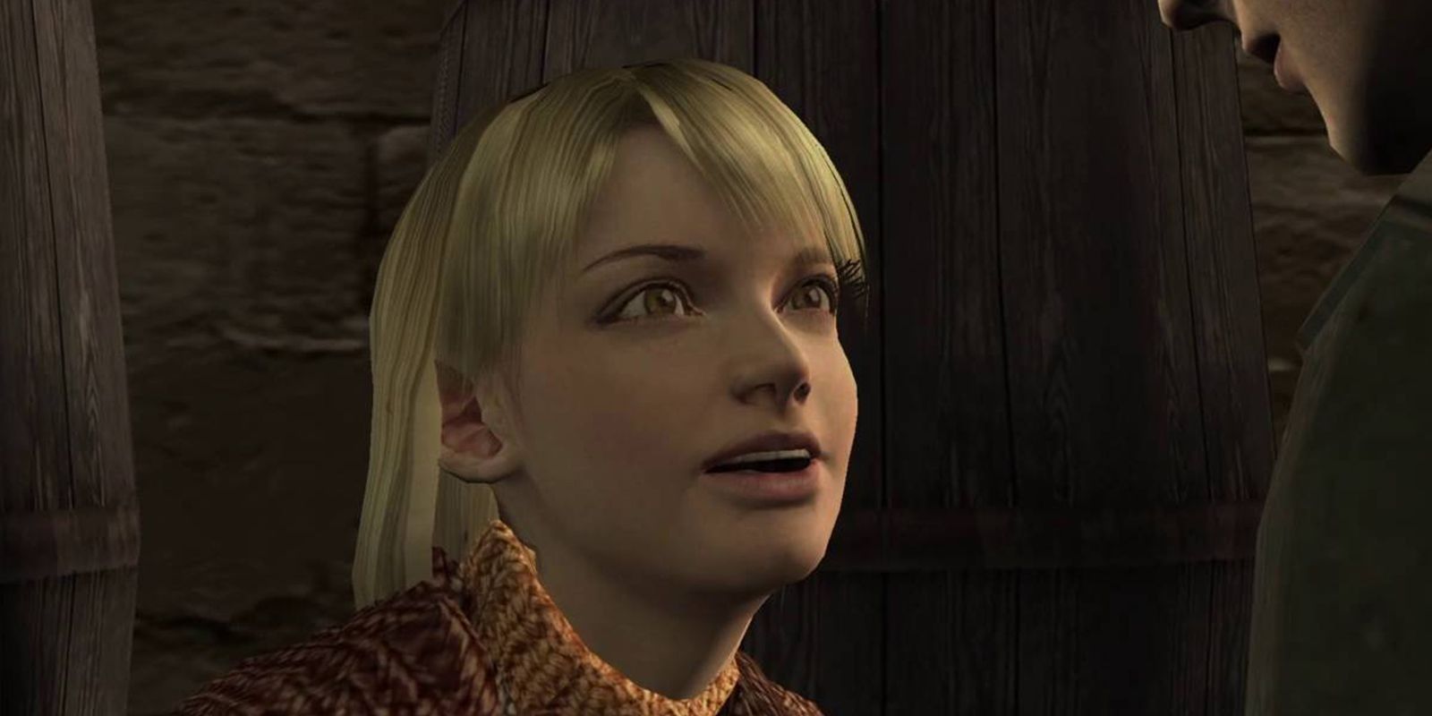 Resident Evil 4: Ashley Graham looks at someone