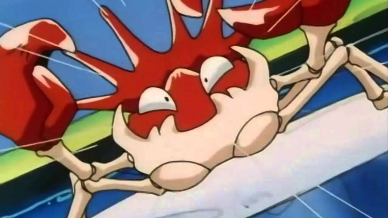 ash's kingler in the pokemon anime