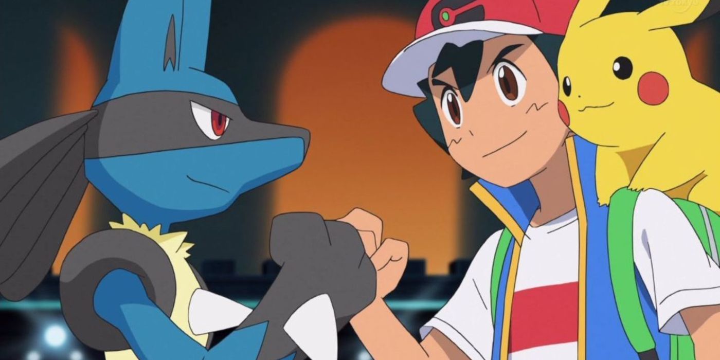 Ash Lucario Pokemon Pikachu Anime Journeys