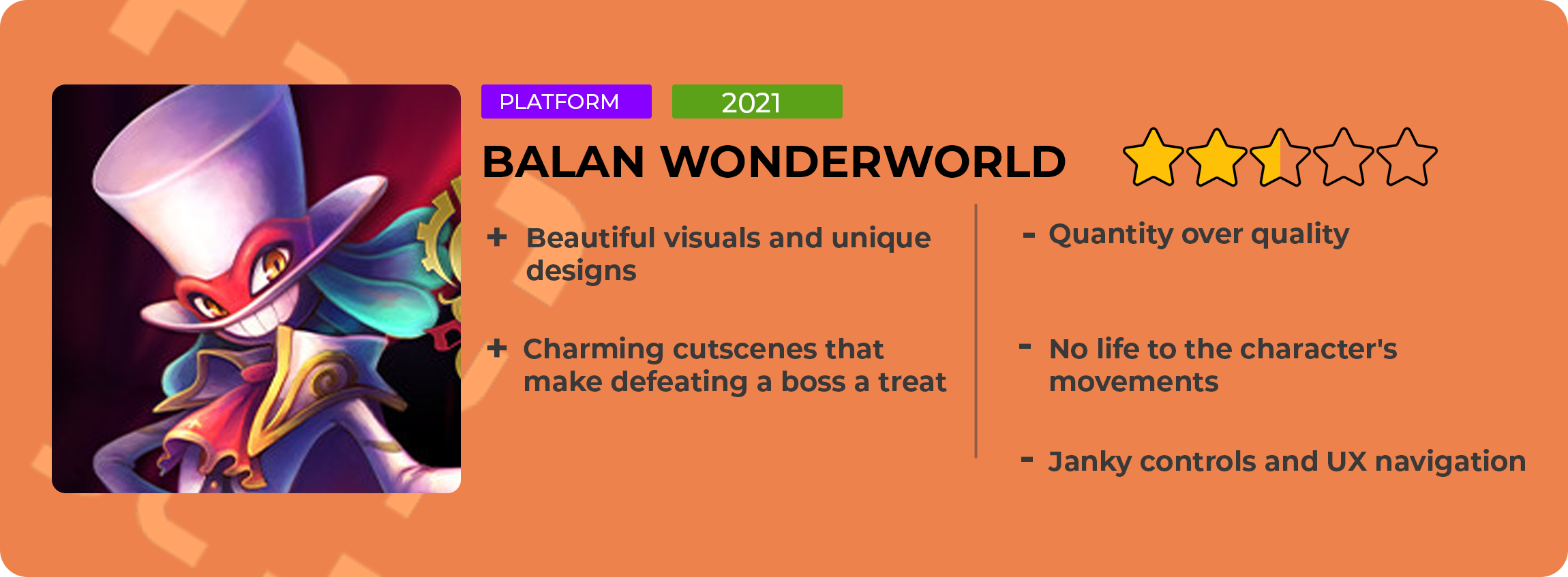 balan wonderworld controls