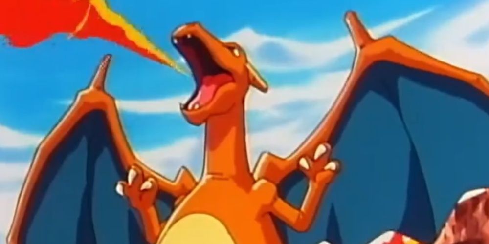 Charizard Breathing Fire After Just Evolving From Charmeleon