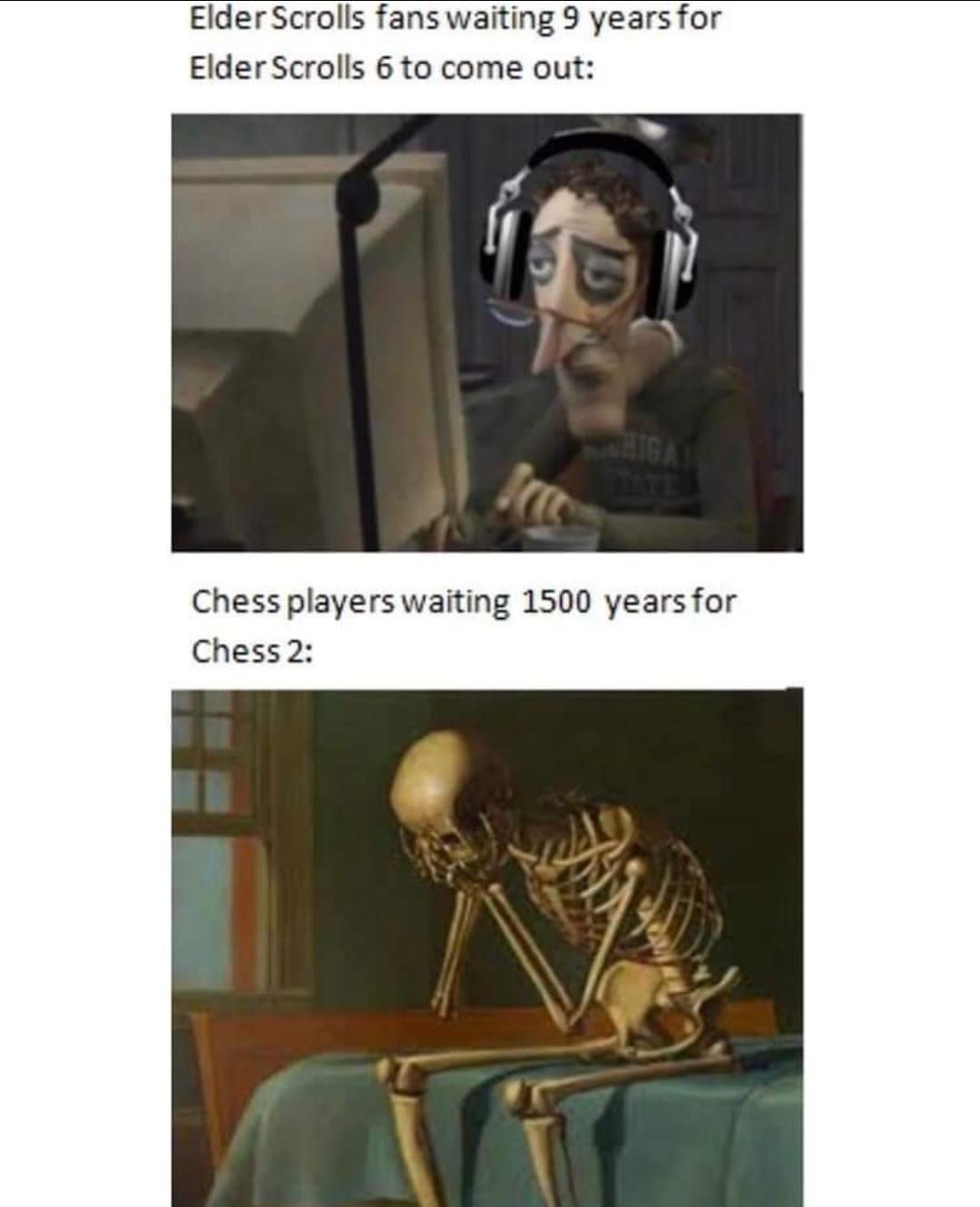 Chess 2 elder scrolls 6 meme