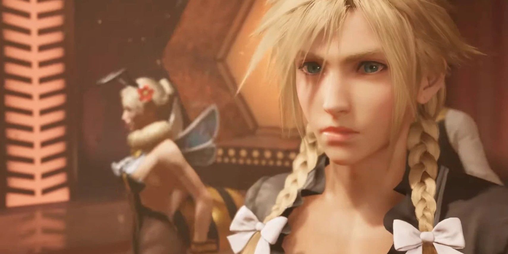 Cloud Strife at the Honeybee Inn in Final Fantasy 7 Remake