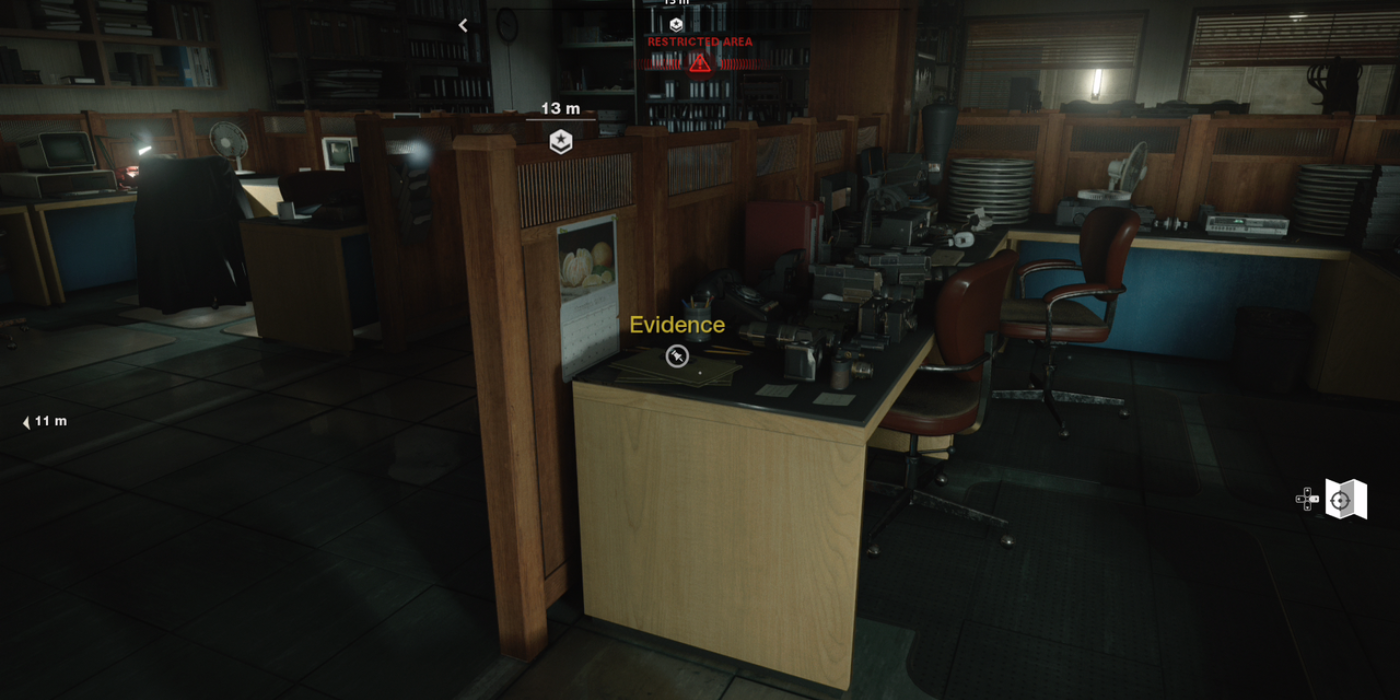 The basement office in Desperate Measures, Operation Red Circus evidence can be found here as well as the ability to frame Charkov as the traitor