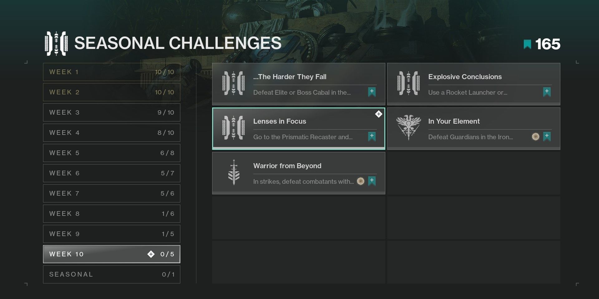 Destiny 2 Chosen Week 10 Challenges