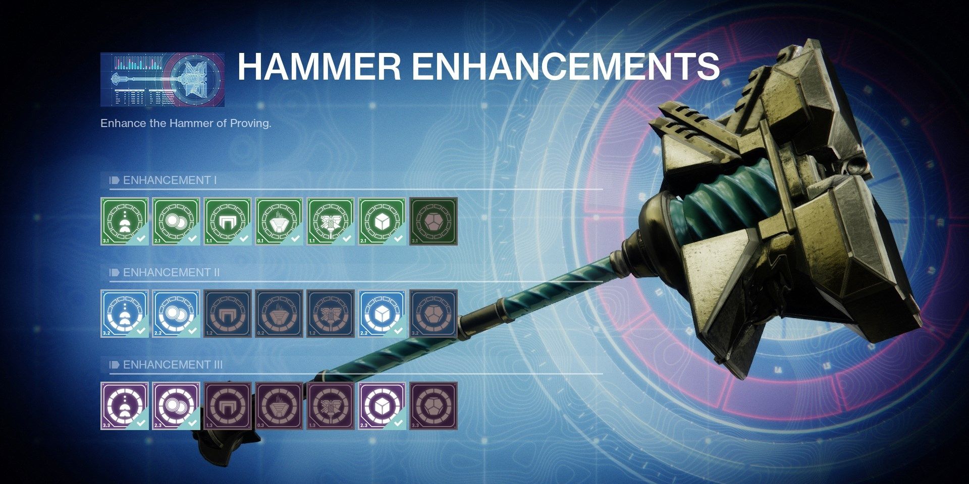 Destiny 2 Hammer of Proving Upgrades
