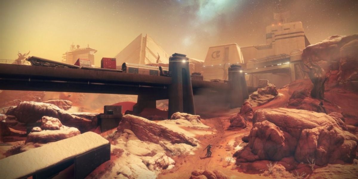 The sunset Mars world from Destiny 2
