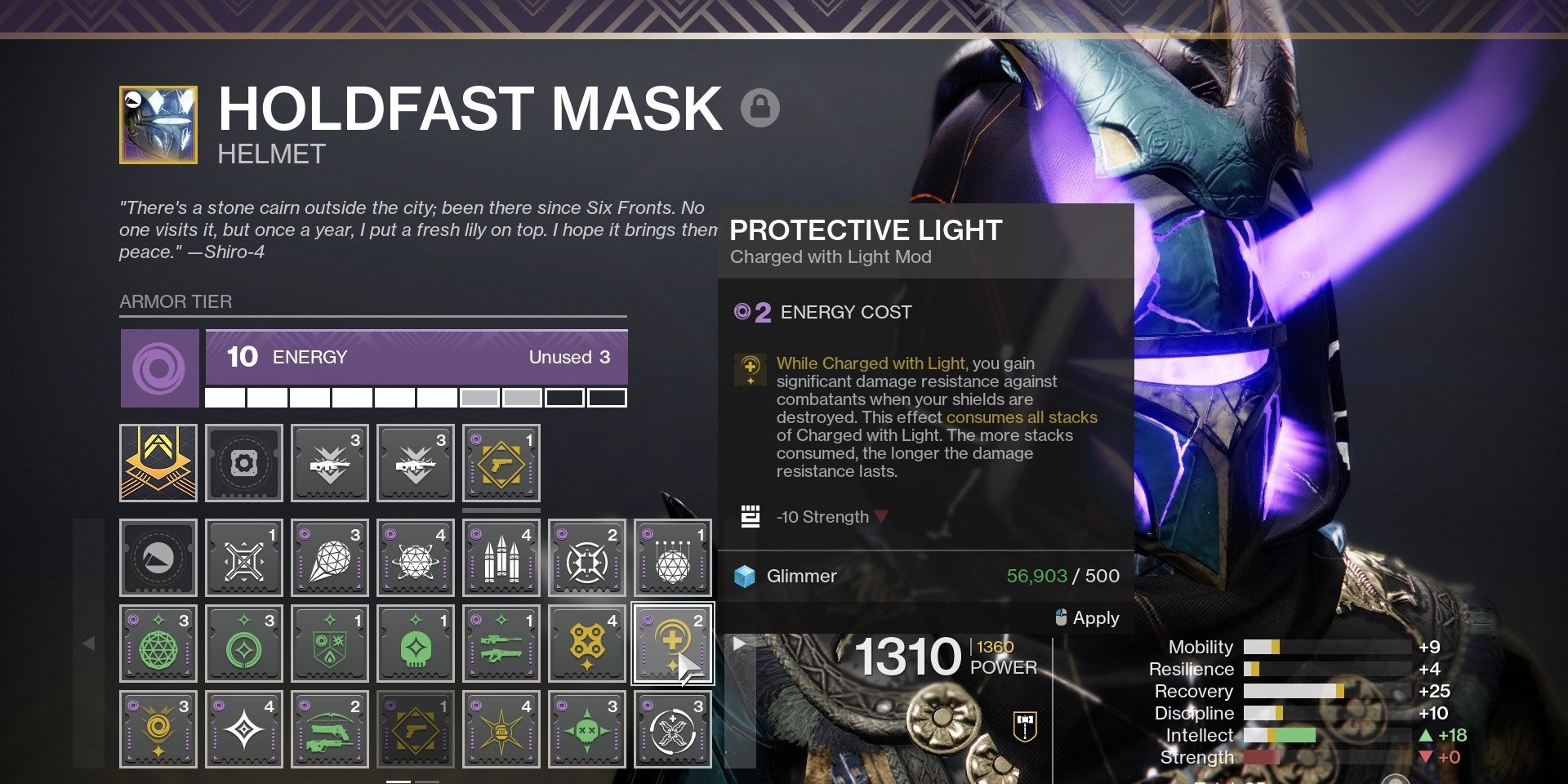 Destiny 2 Protective Light Description
