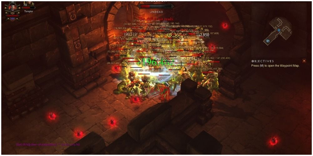 Diablo 3 Barbarian Tanking An Army Of Skeletons