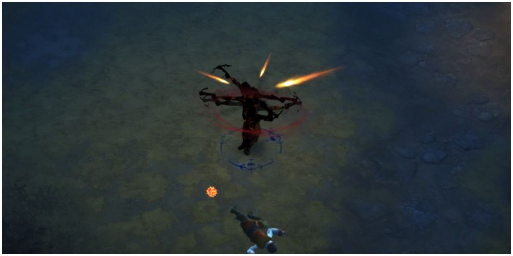 Diablo 3 Demon Hunter Strafing After Killing A Zombie