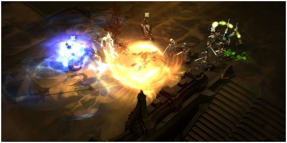 Diablo 3 Monk Using Crippling Wave On Multiple Enemies