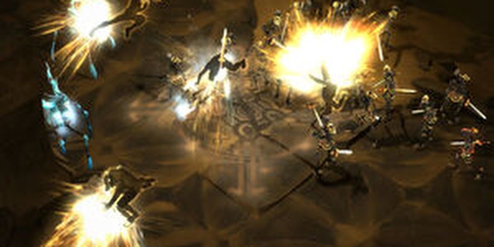 Diablo 3 Monk Using Seven Sided Strike Against Multiple Targets