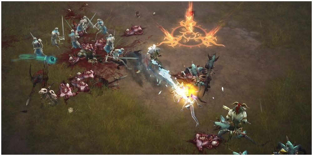 Diablo 3 Necromancer Casting Bone Spear With Skeletal Minions