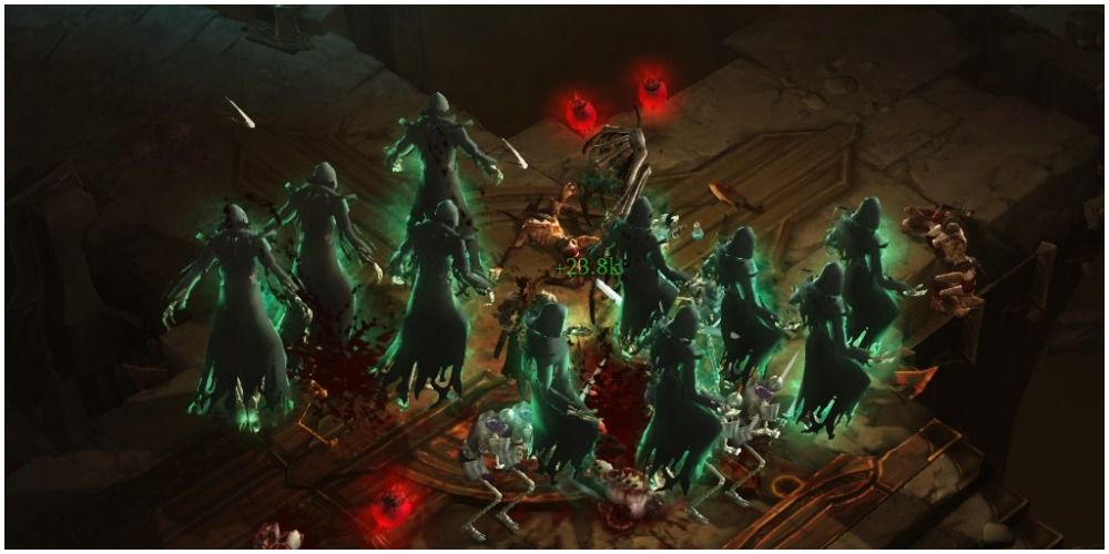 Diablo 3 Necromancer Managing To Cast Lots Of Skeletal Mages