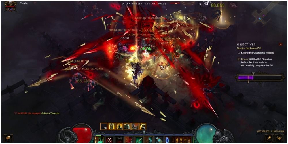Diablo 3 Necromancer Using Several Corpse Lances Against Solazius Warcaller