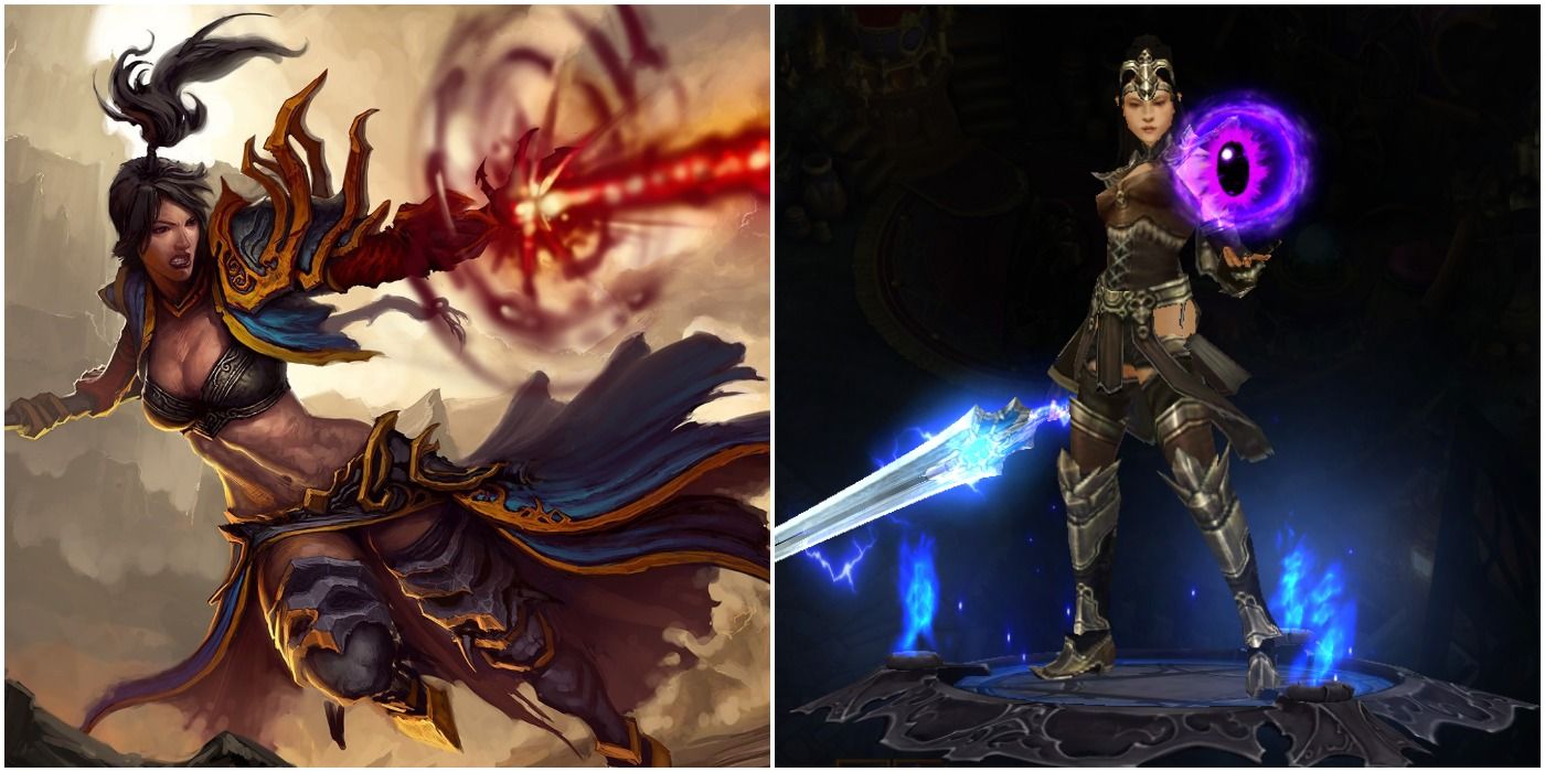 Diablo 3 Wizard Build Collage Official Art And Selection Screen View