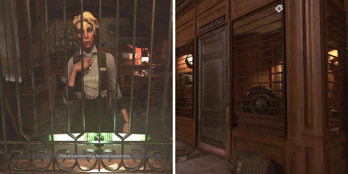 Dishonored 2 - Black market shopkeeper - Carriage station security booth door