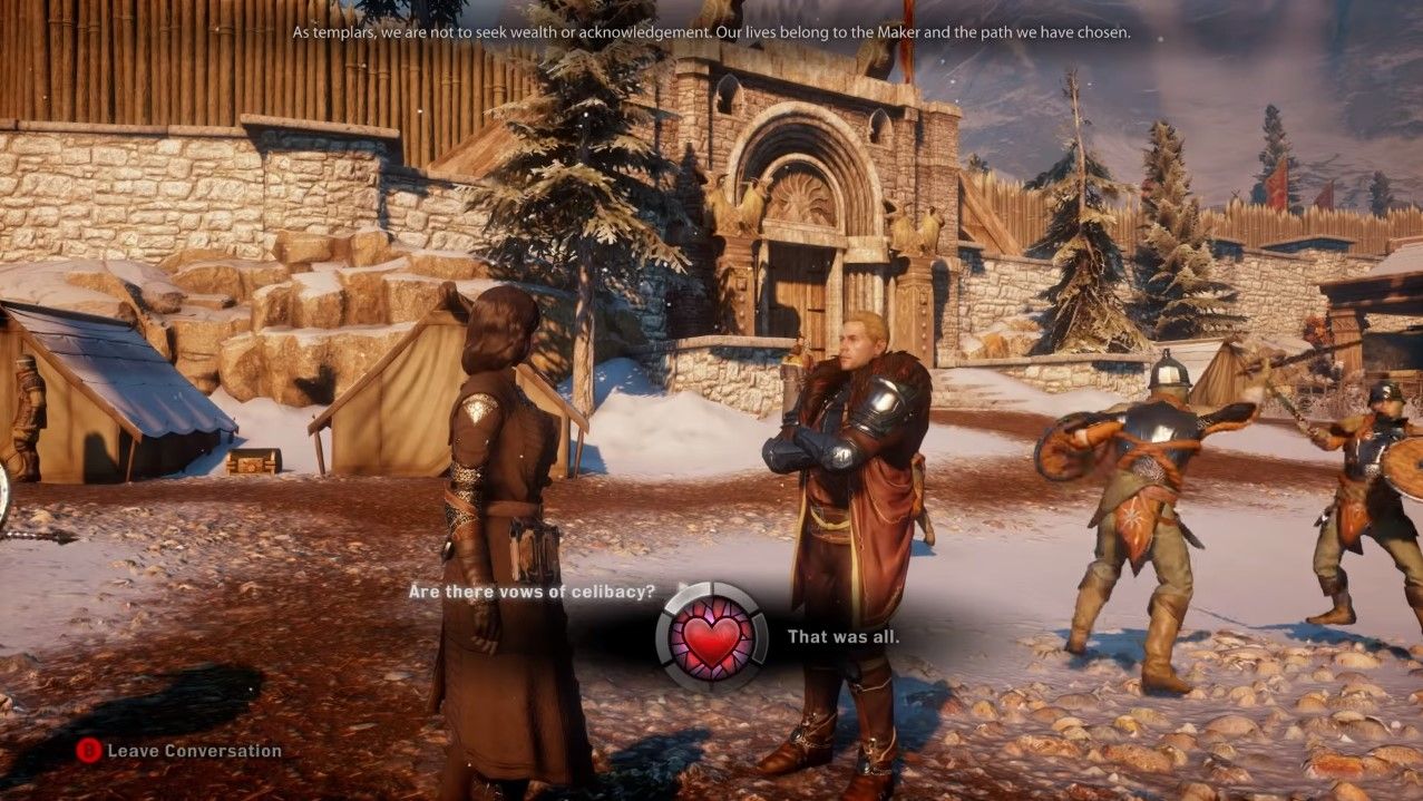 Dragon Age Inquisition flirting with Cullen