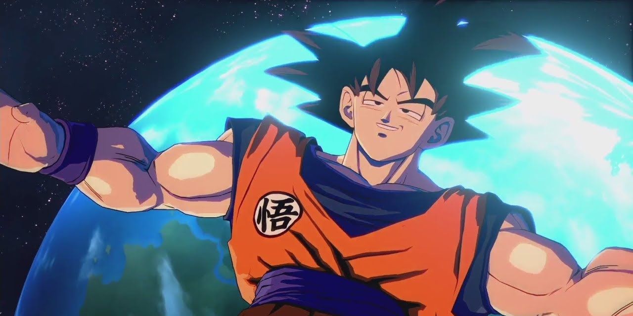 Dragon Ball Fighterz Goku falling into the earth Cropped